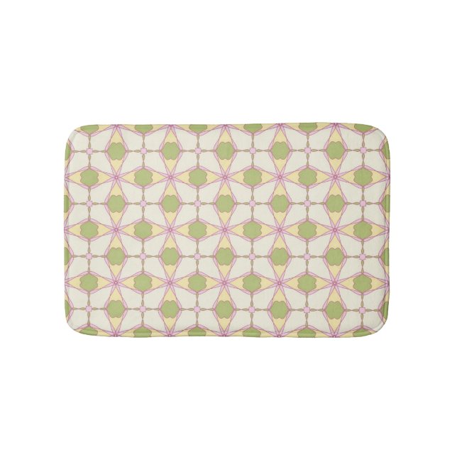 Colorful retro pattern background 3 bathroom mat (Front)