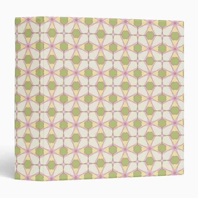 Colorful retro pattern background 3 binder (Front/Spine)