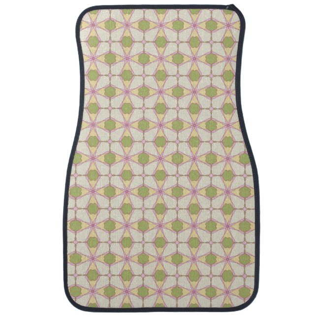 Colorful retro pattern background 3 car floor mat (Front)