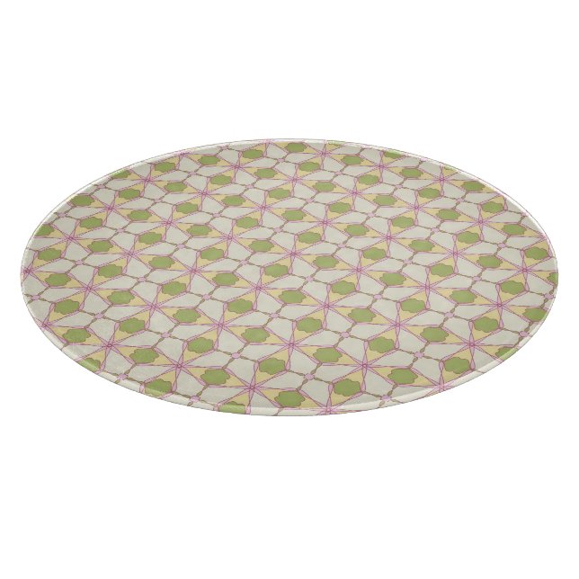 Colorful retro pattern background 3 cutting board (Corner)