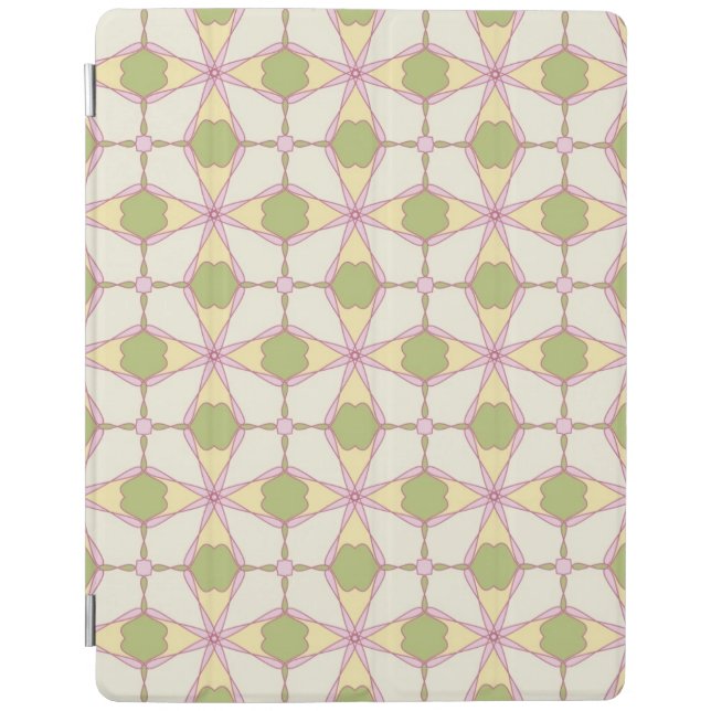 Colorful retro pattern background 3 iPad smart cover (Front)