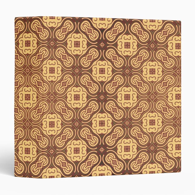 Colorful retro pattern background 3 ring binder (Front/Spine)