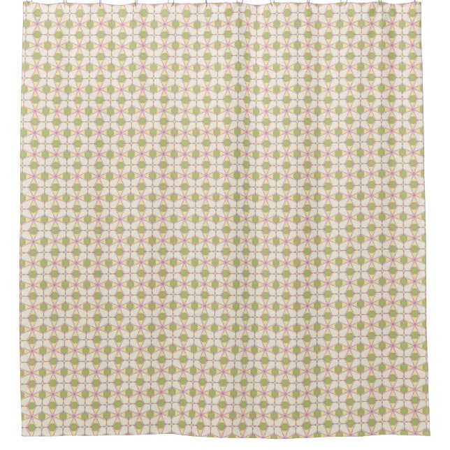 Colorful retro pattern background 3 shower curtain (Front)