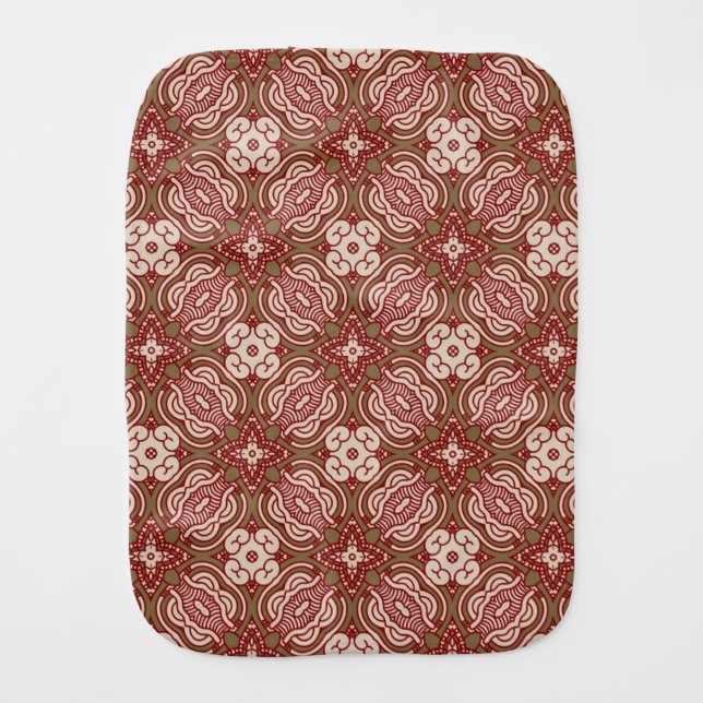 Colorful retro pattern background 4 baby burp cloth (Front)