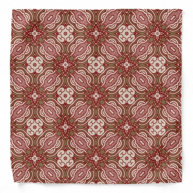 Colorful retro pattern background 4 bandana (Front)
