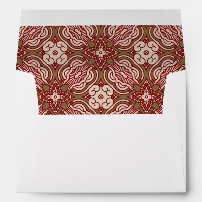 Colorful retro pattern background 4 envelope (Back (Bottom))