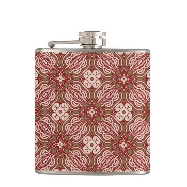 Colorful retro pattern background 4 flask (Front)