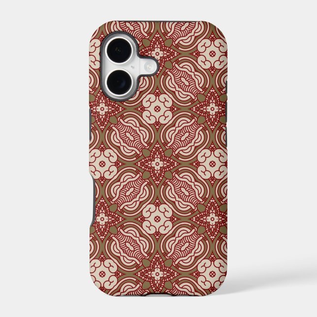 Colorful retro pattern background 4 iphone case (Back)