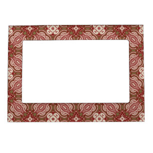 Colorful retro pattern background 4 magnetic photo frame