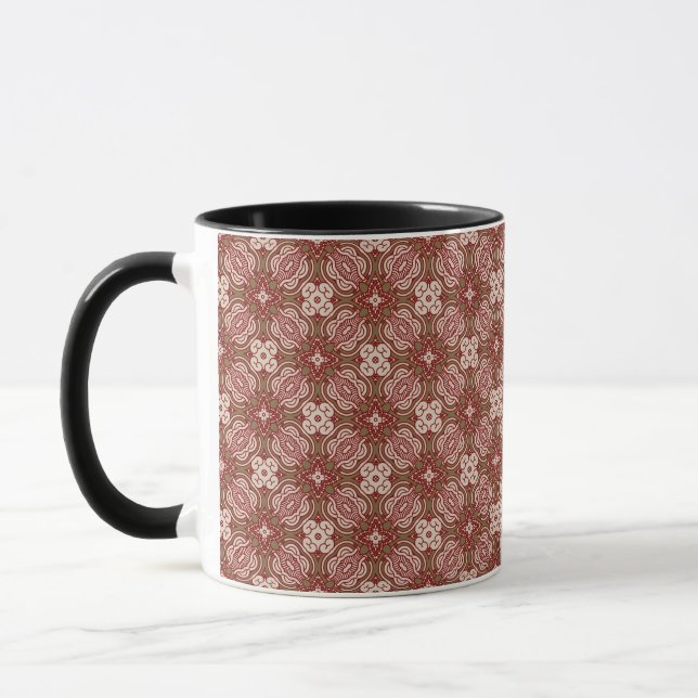 Colorful retro pattern background 4 mug (Left)