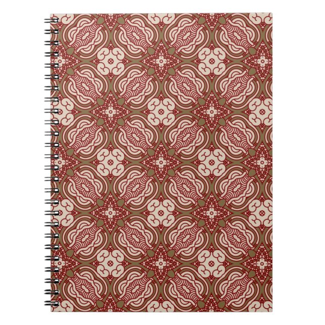 Colorful retro pattern background 4 notebook (Front)