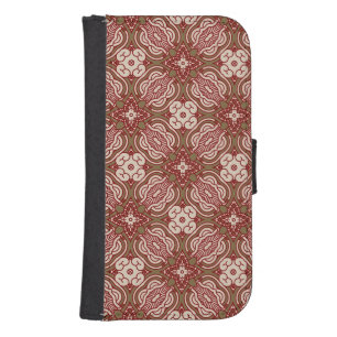 Colorful retro pattern background 4 wallet phone case for samsung galaxy s4