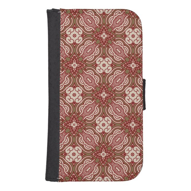 Colorful retro pattern background 4 samsung galaxy wallet case (Front)
