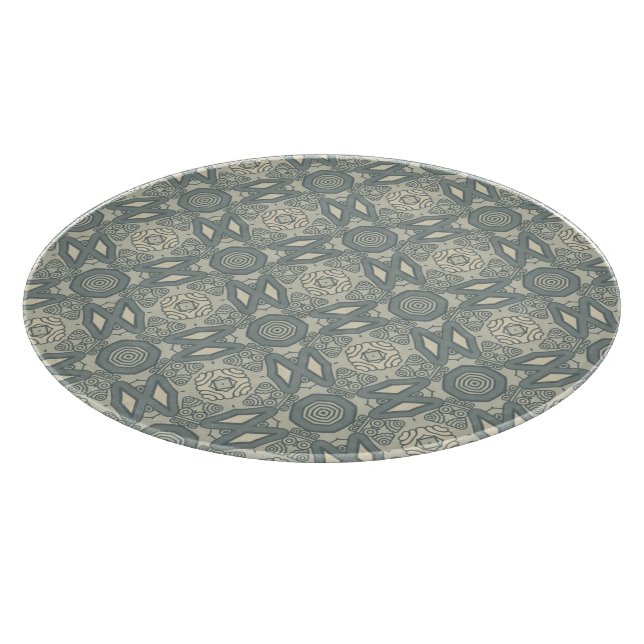 Colorful retro pattern background 5 cutting board (Corner)