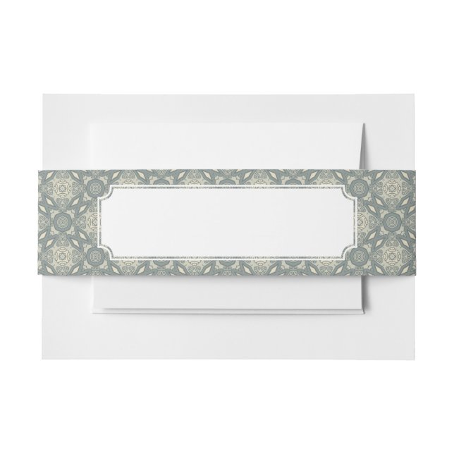 Colorful retro pattern background 5 invitation belly band (Front Example)
