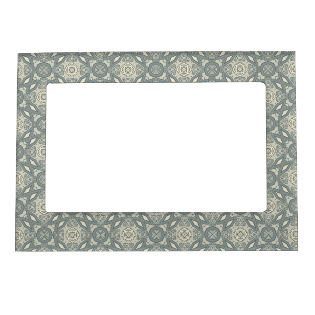 Colorful retro pattern background 5 magnetic photo frame (Front)
