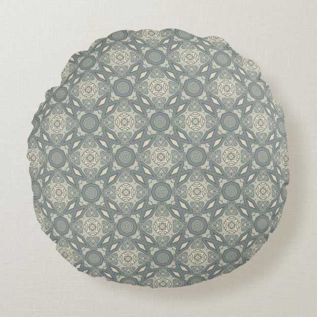 Colorful retro pattern background 5 round pillow (Front)