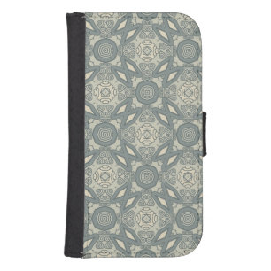 Colorful retro pattern background 5 wallet phone case for samsung galaxy s4