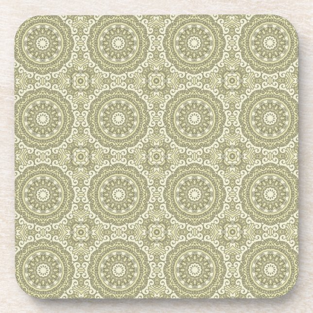 Colorful retro pattern background 6 coaster (Front)