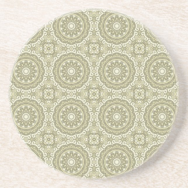 Colorful retro pattern background 6 coaster (Front)