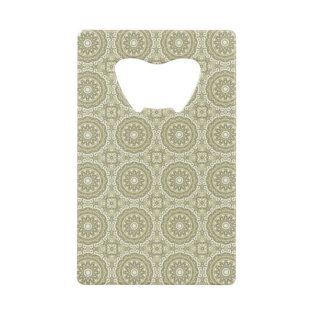 Colorful retro pattern background 6 credit card bottle opener (Front)