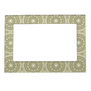 Colorful retro pattern background 6 magnetic picture frame