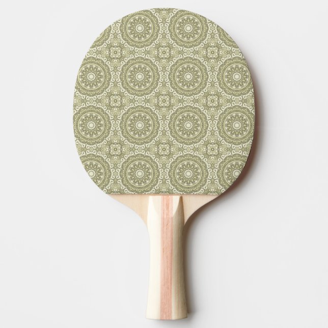Colorful retro pattern background 6 ping pong paddle (Front)