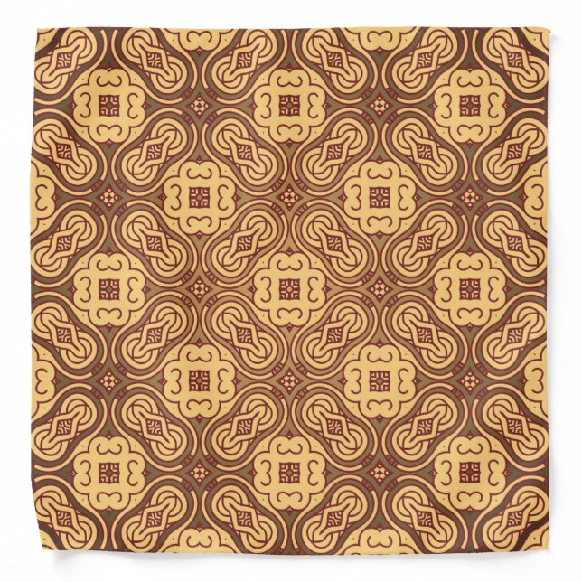 Colorful retro pattern background bandana (Front)