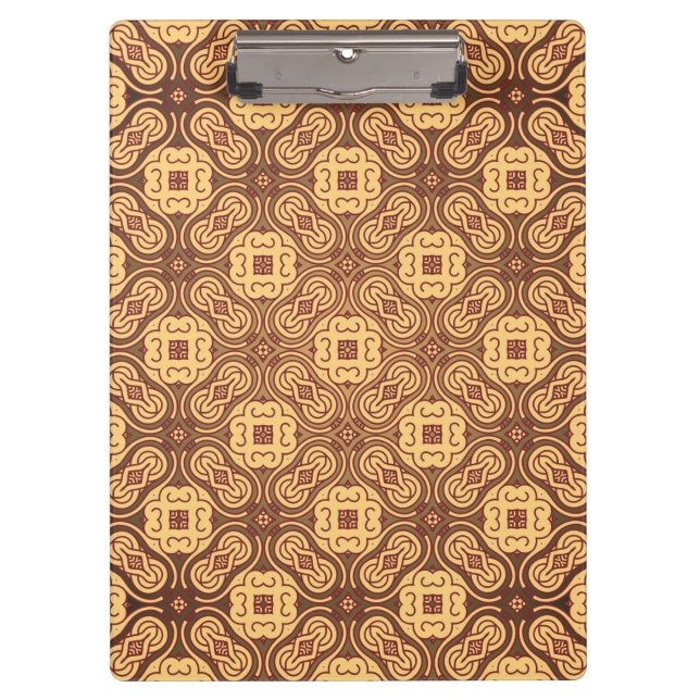 Colorful retro pattern background clipboard (Front)