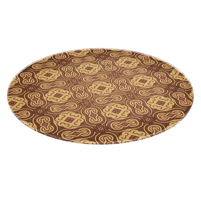Colorful retro pattern background cutting board (Corner)