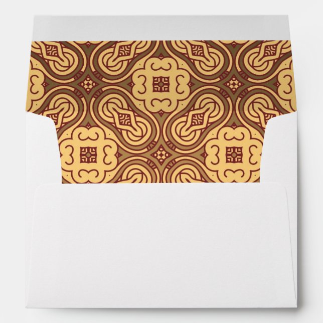 Colorful retro pattern background envelope (Back (Bottom))