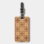 Colorful retro pattern background luggage tag