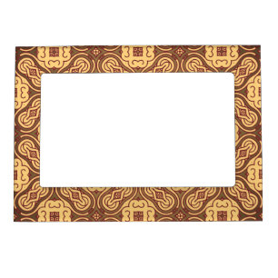 Colorful retro pattern background magnetic picture frame