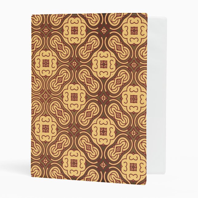 Colorful retro pattern background mini binder (Front/Inside)