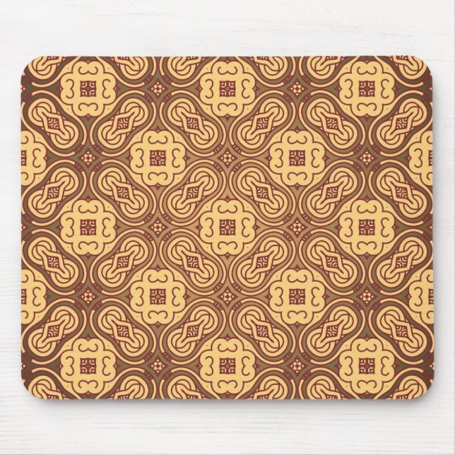 Colorful retro pattern background mouse pad (Front)