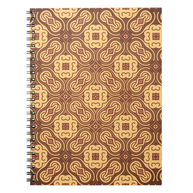 Colorful retro pattern background notebook (Front)