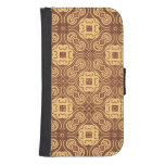 Colorful retro pattern background galaxy s4 wallet case