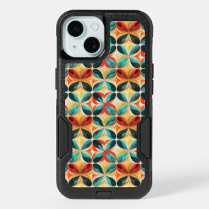 COLORFUL RETRO PATTERN DESIGN iPhone 15 CASE