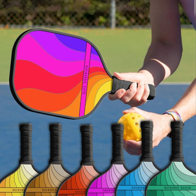 Colorful Retro  Pickleball Paddle (Creator Uploaded)