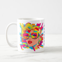 Colorful  Retro Pop Art Design Model Color Blast Coffee Mug