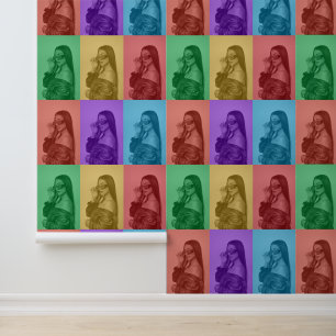 Colorful Retro Pop Art Modern Custom Photo Grid Wallpaper