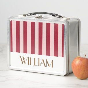 Colorful retro red Personalized gifts template  Metal Lunch Box