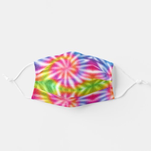 Colorful Retro Sixties Tie Dye Pattern Adult Cloth Face Mask