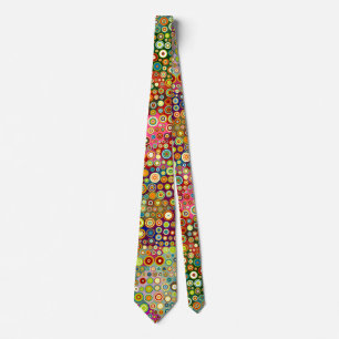 Colorful retro spots pattern + your ideas tie