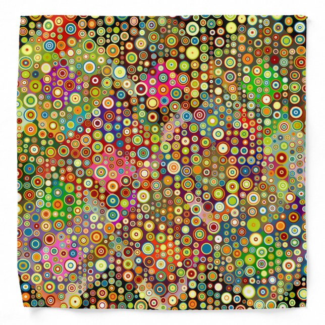 Colorful Retro Spots + your idea Bandana (Front)