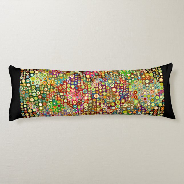 Colorful Retro Spots + your idea Body Pillow (Back)