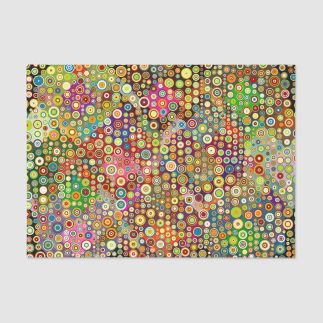 Colorful Retro Spots + your idea Tissue Paper (Front)