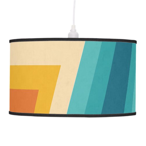 Colorful Retro Stripe _  70s 80s Design Ceiling Lamp