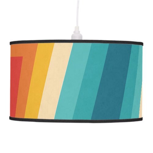 Colorful Retro Stripe _  70s 80s Design Ceiling Lamp