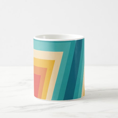 Colorful Retro Stripe _  70s 80s Design Coffee Mug